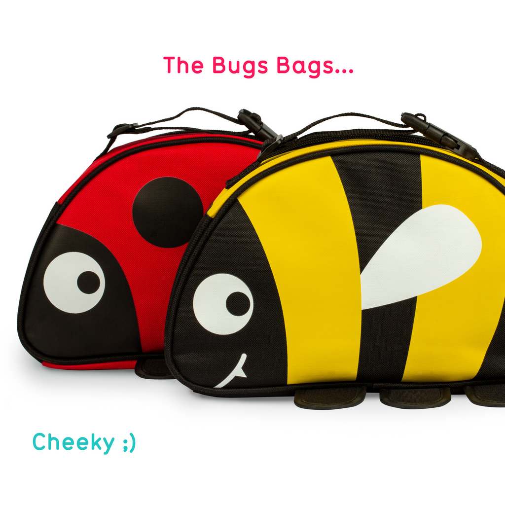 bee and ladybird lunch bags for kids