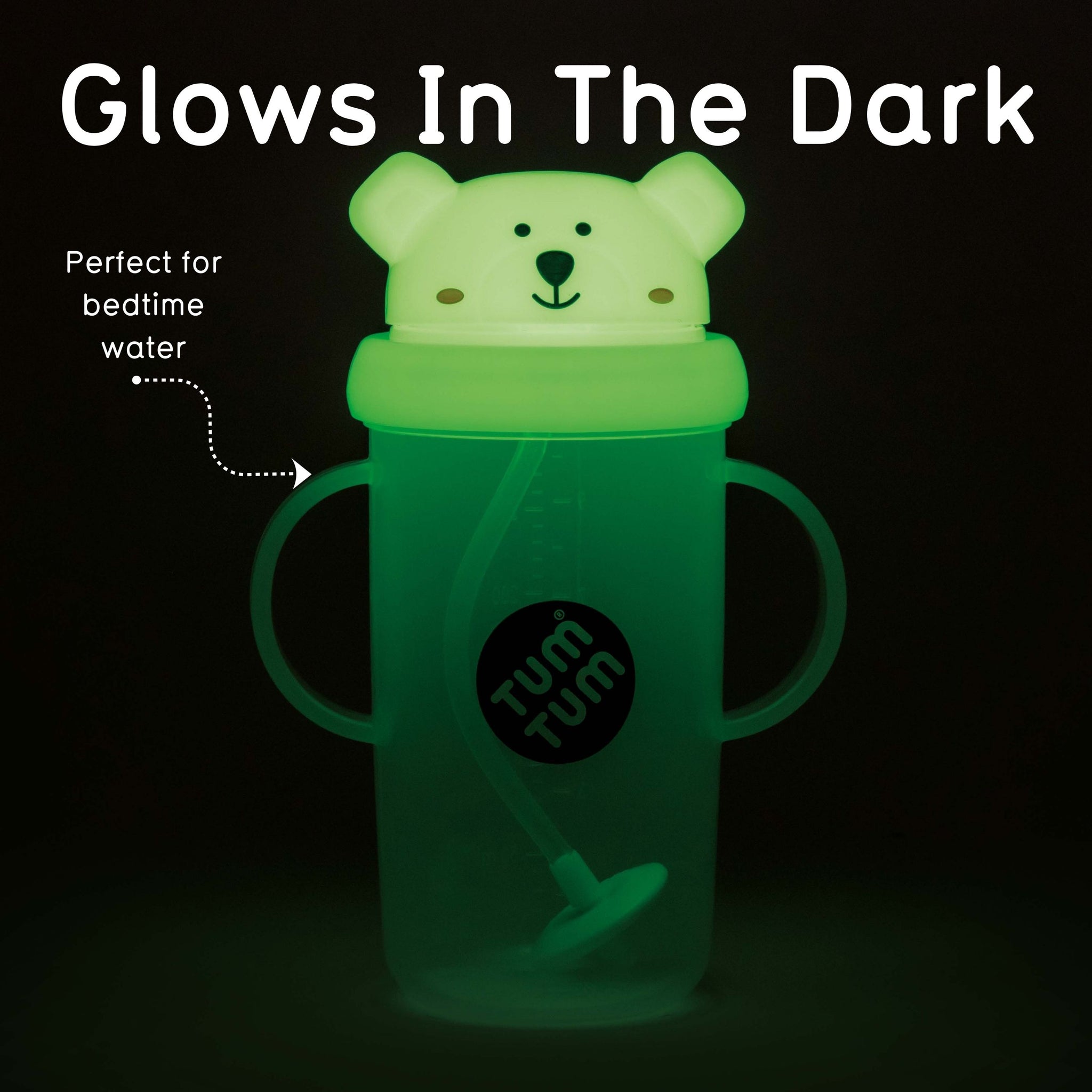 Tall Tippy Up Sippy Cup, with Weighted Straw (Valve Free), Glow In The Dark, Pete Polar Bear, 300ml, Series 3