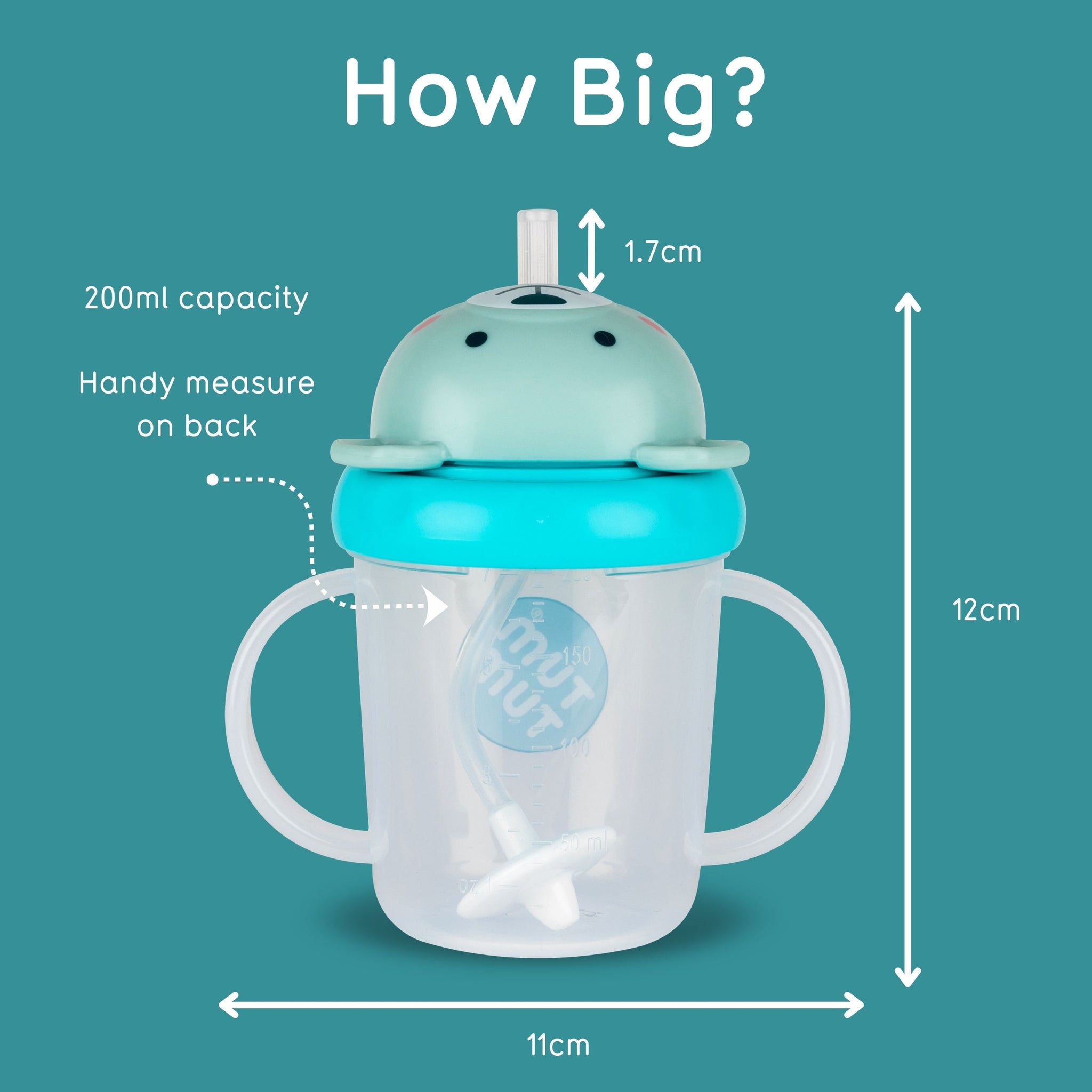 Tippy Up Sippy Cup (Series 3), with Weighted Straw (Valve Free), Boris Bear, 200ml