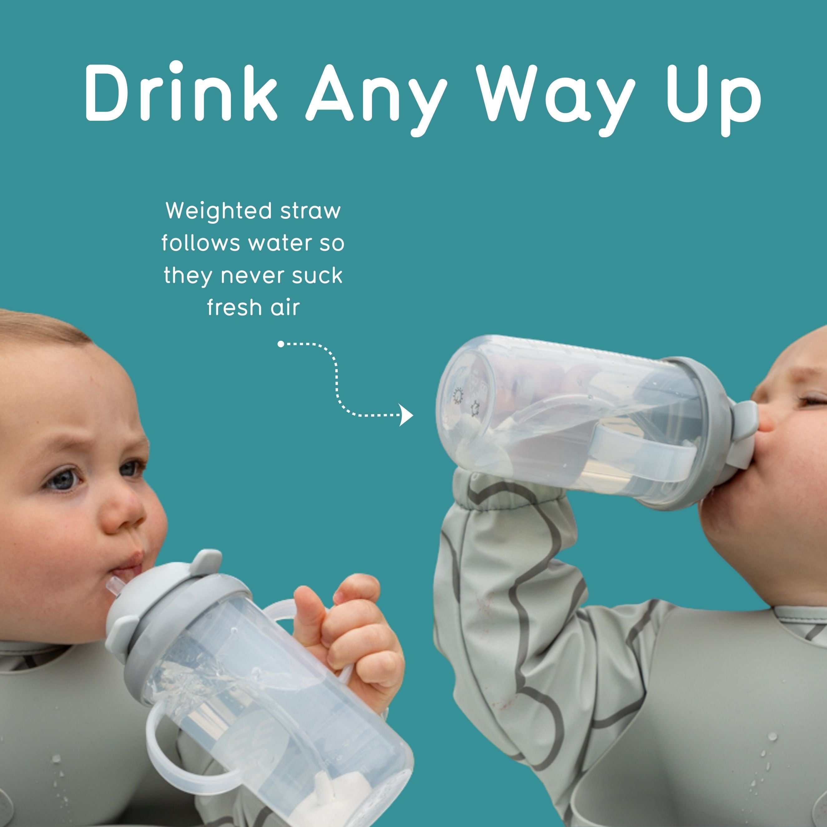 Tippy Up Sippy Cup (Series 3), with Weighted Straw (Valve Free), Boris Bear, 200ml