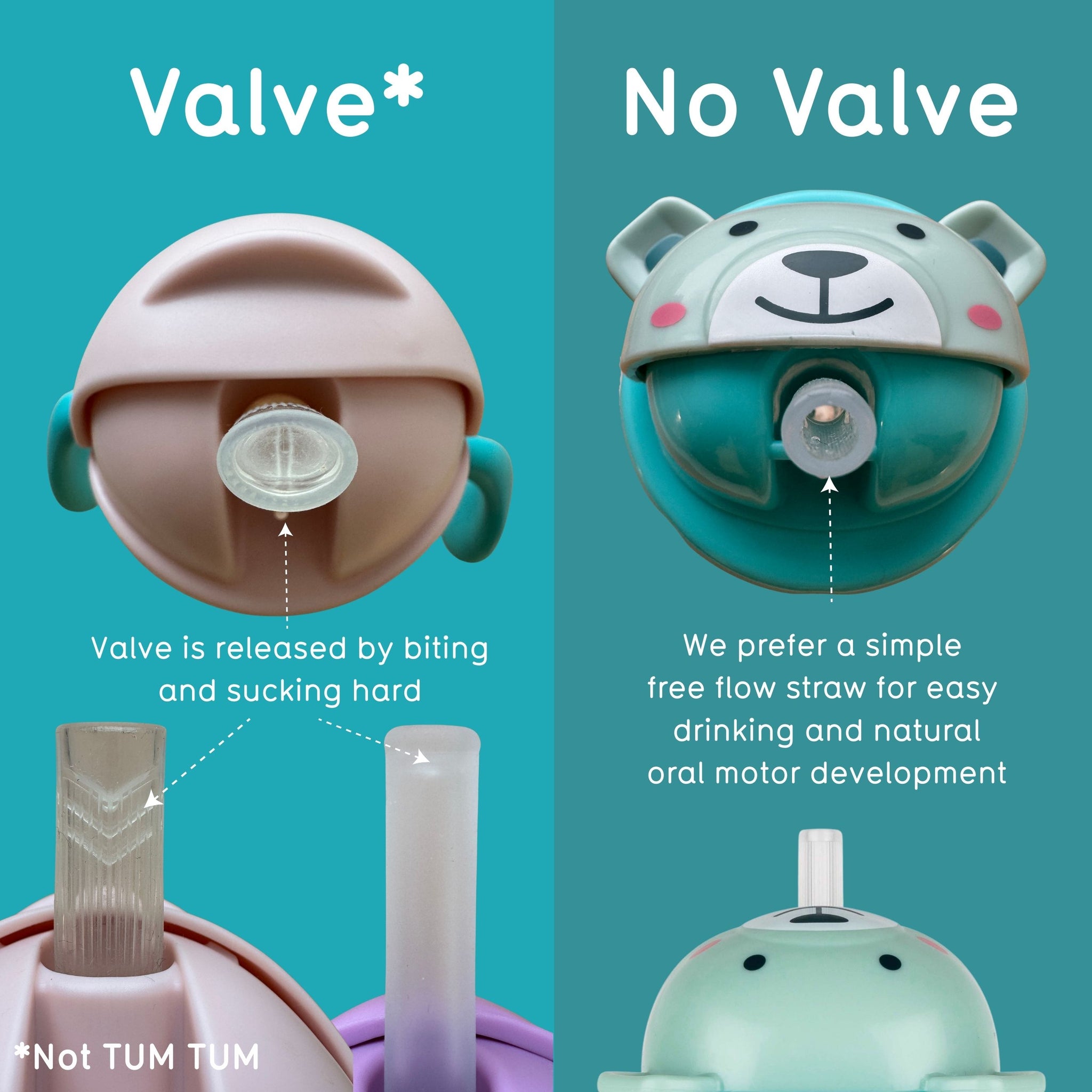 Tall Tippy Up Sippy Cup, with Weighted Straw (Valve Free), Boris Bear, 300ml, Series 3