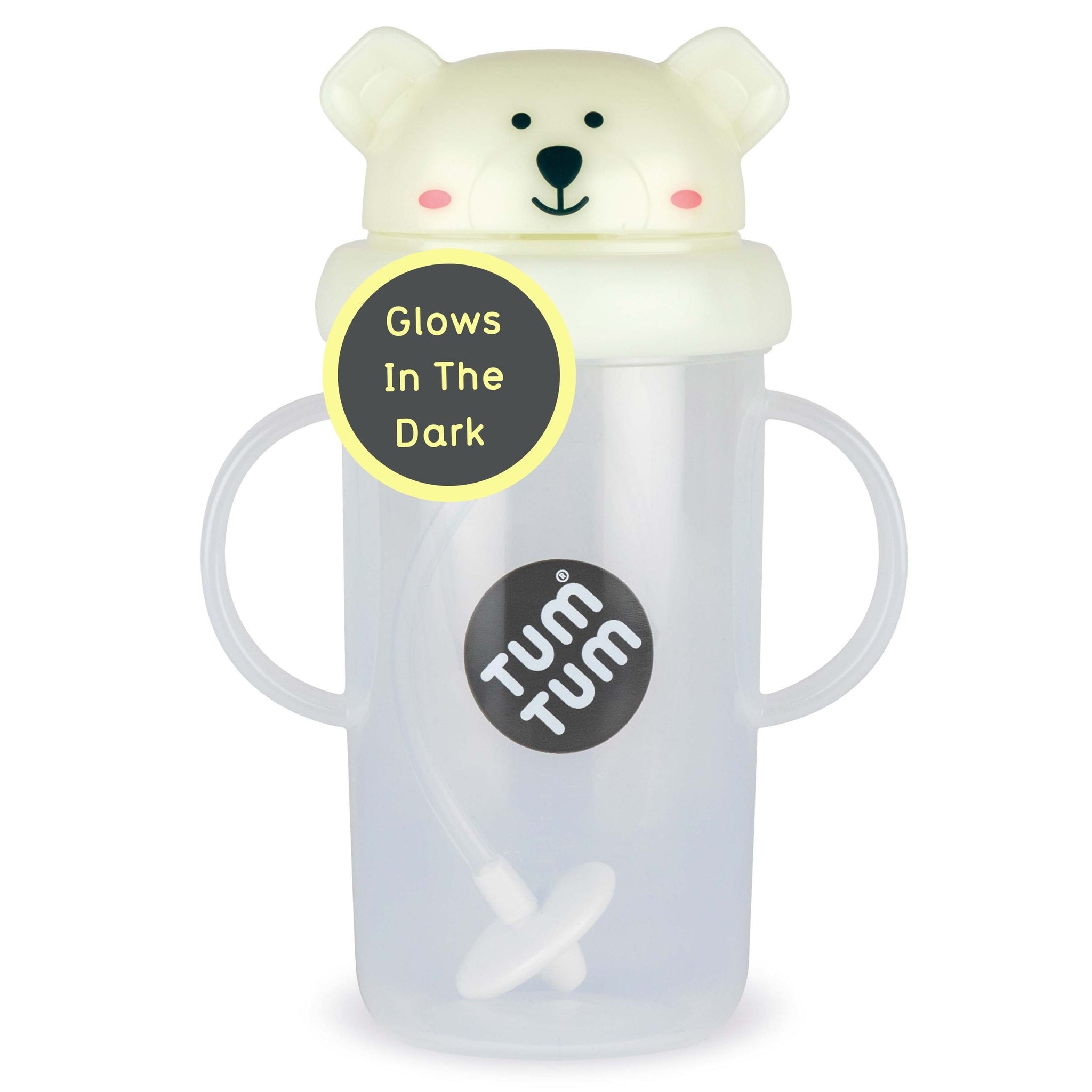 Tall Tippy Up Sippy Cup, with Weighted Straw (Valve Free), Glow In The Dark, Pete Polar Bear, 300ml, Series 3