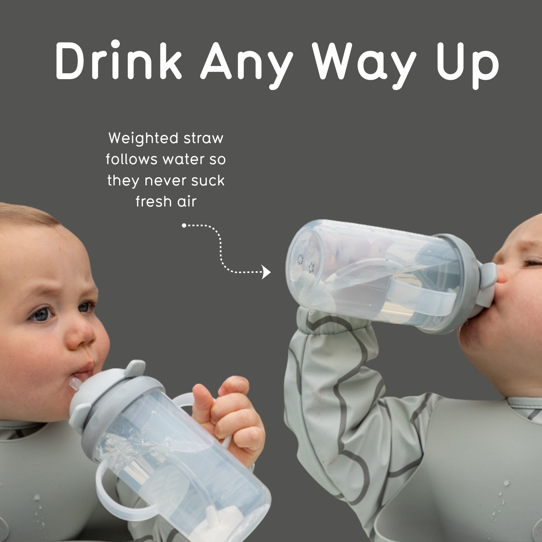 Tippy Up Sippy Cup, with Weighted Straw (Valve Free), Pete Polar Bear, 200ml