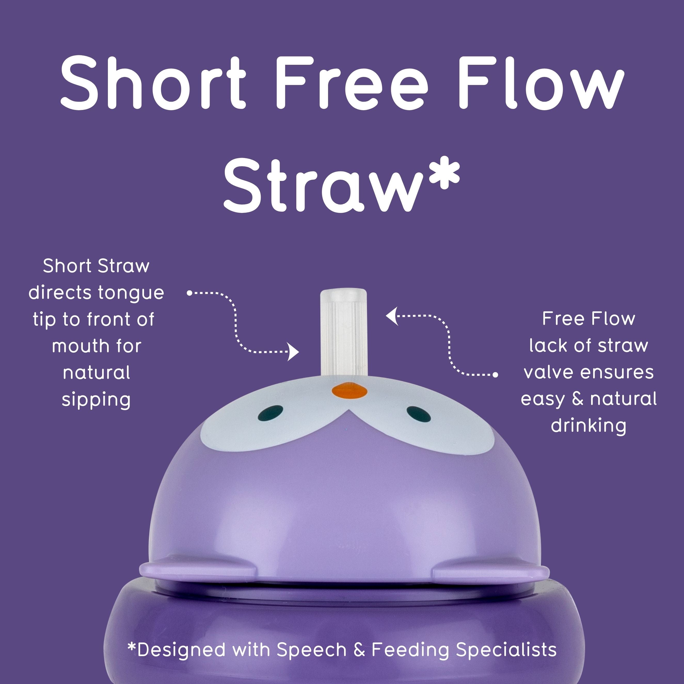 Tippy Up Sippy Cup (Series 3), with Weighted Straw (Valve Free), Olivia Owl, 200ml