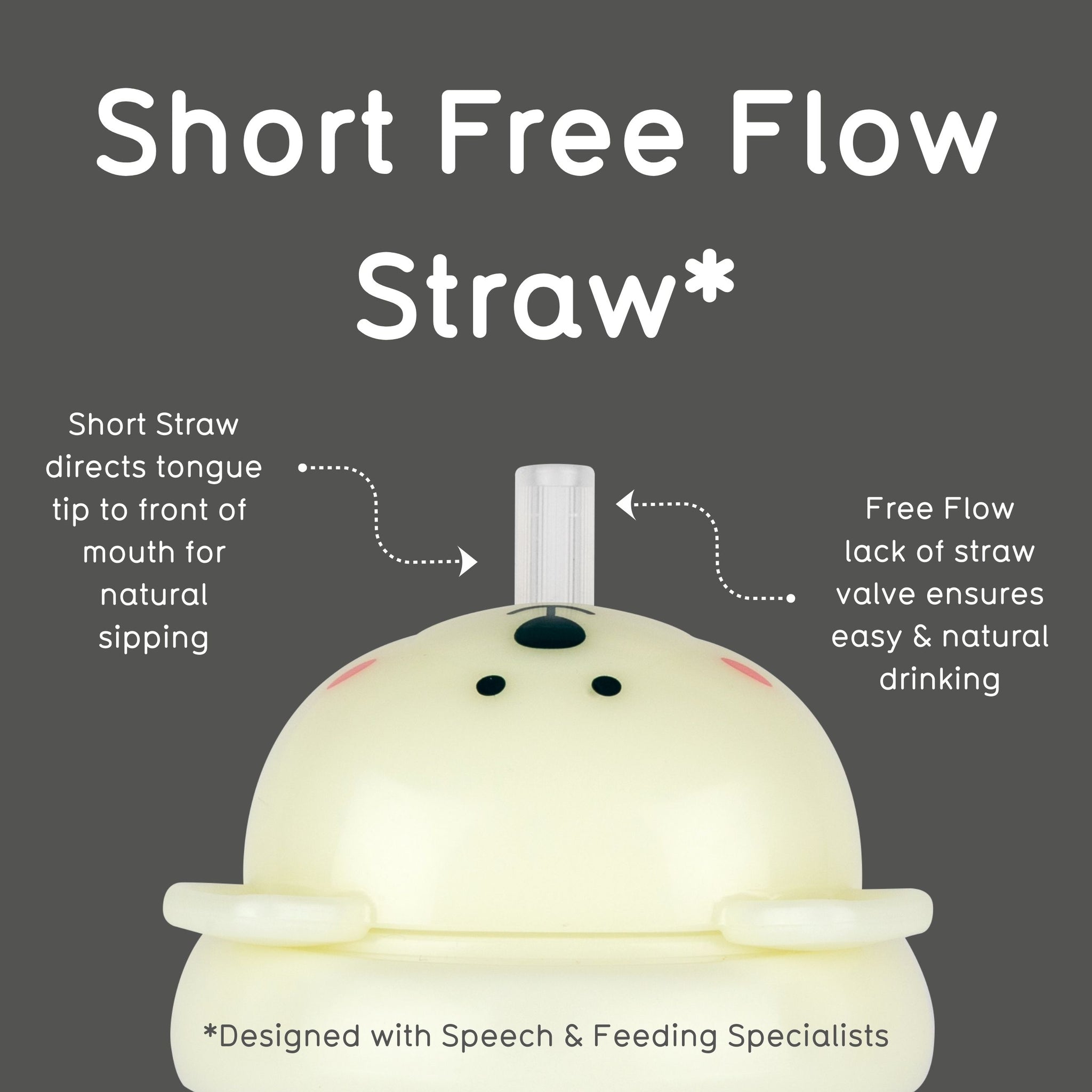 Tall Tippy Up Sippy Cup, with Weighted Straw (Valve Free), Glow In The Dark, Pete Polar Bear, 300ml, Series 3