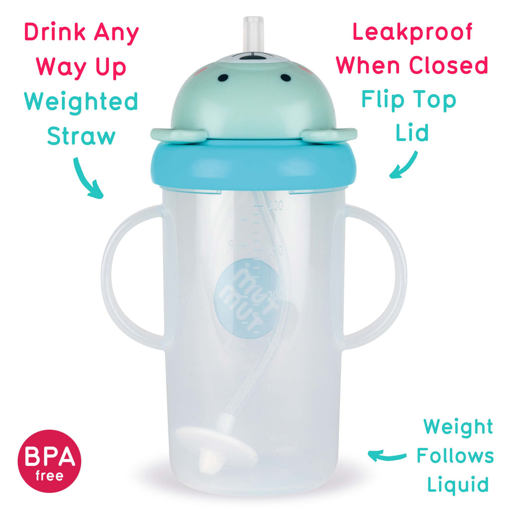 Anyway Up Baby Kids Toddler Sippy Drinking Leakproof Cow Cup BPA Free