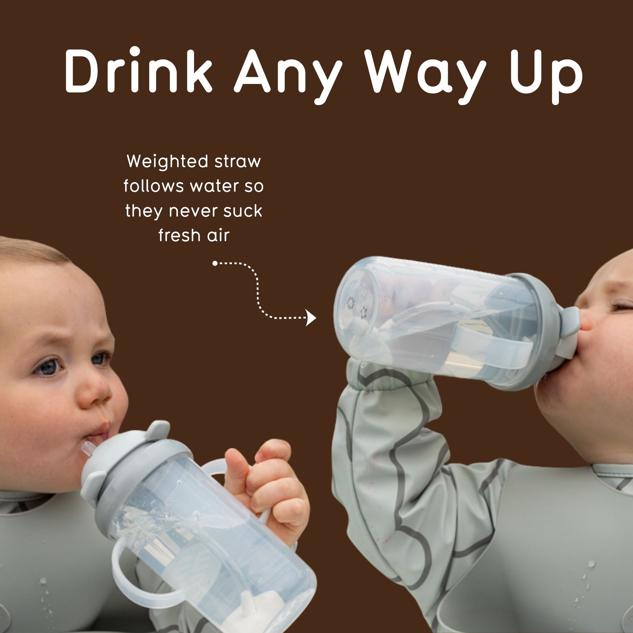 Tippy Up Sippy Cup (Series 3), with Weighted Straw (Valve Free), Clyde Cow, 200ml
