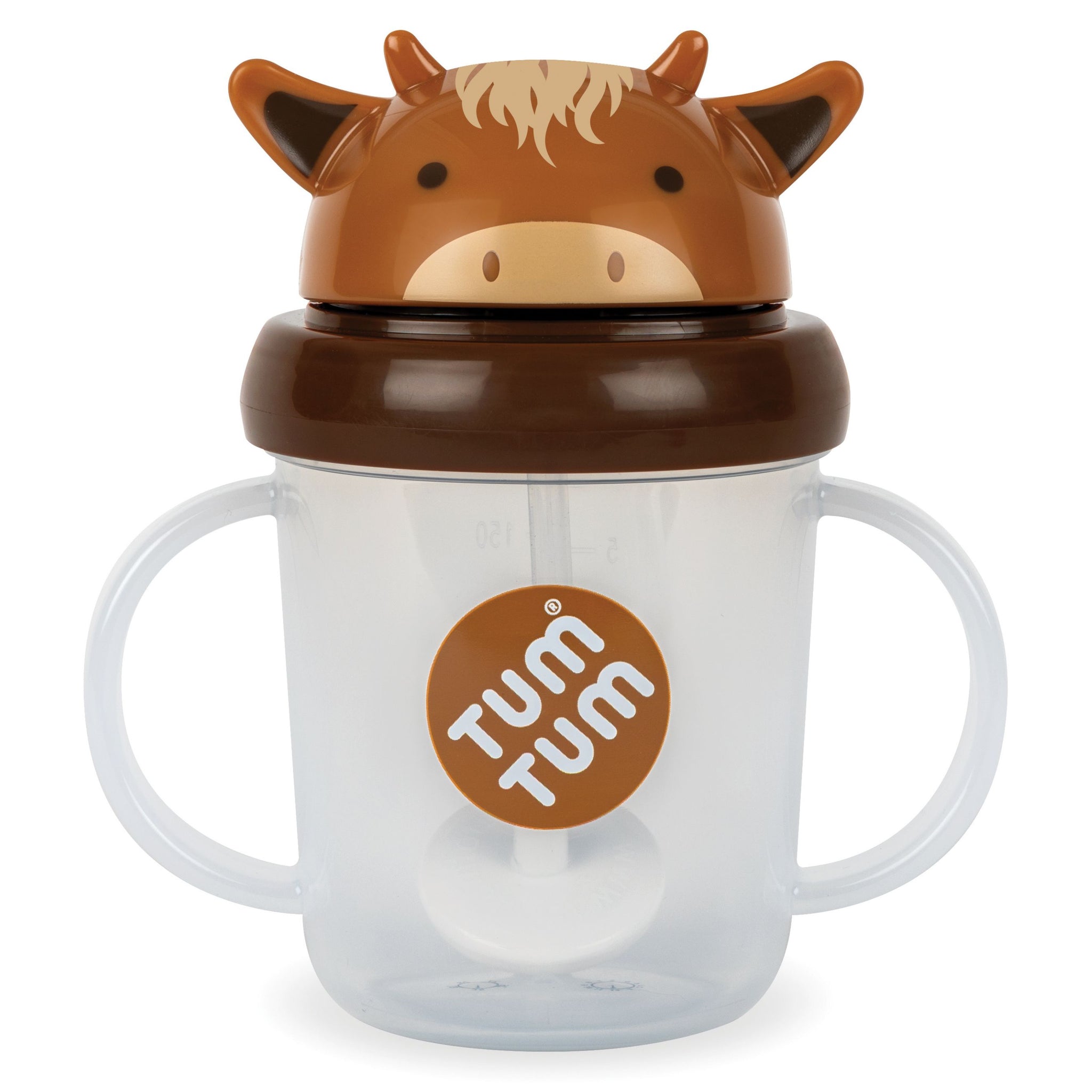 Tippy Up Sippy Cup (Series 3), with Weighted Straw (Valve Free), Clyde Cow, 200ml