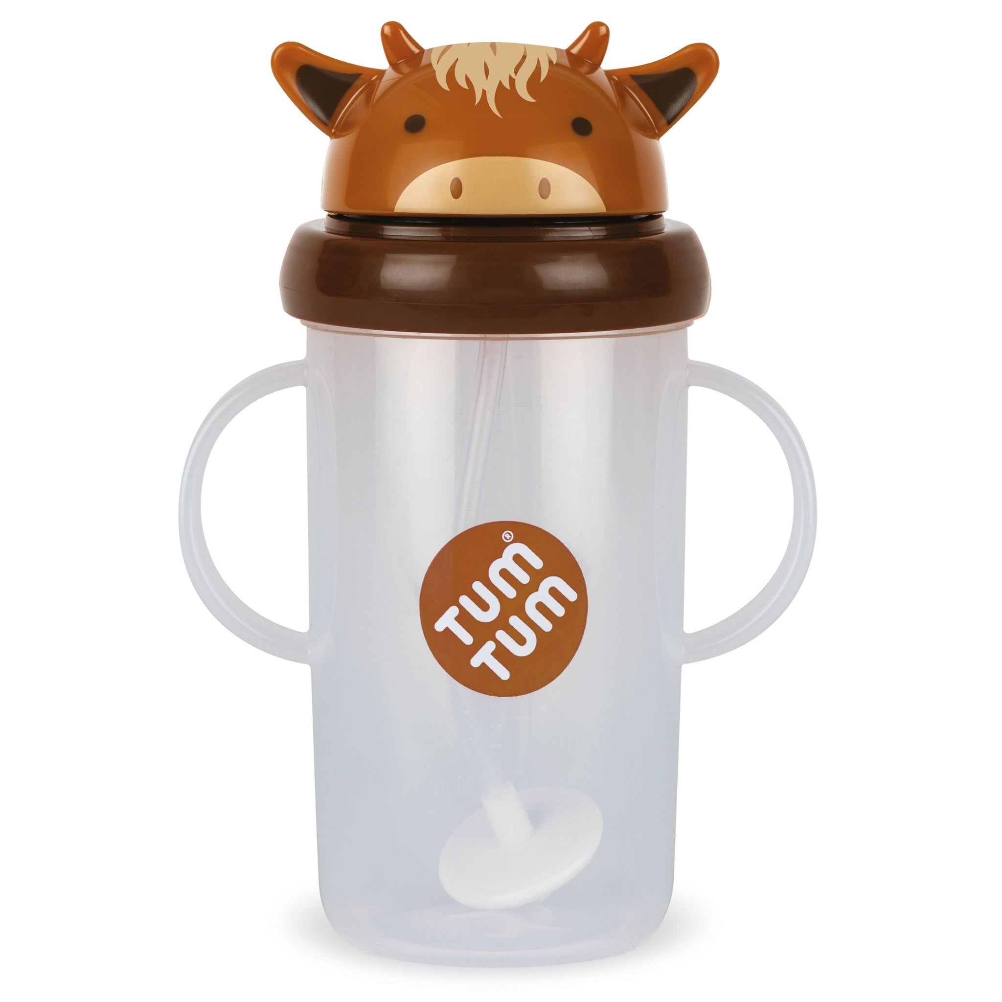 Tall Tippy Up Sippy Cup, with Weighted Straw (Valve Free), Clyde Cow, 300ml, Series 3