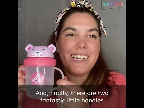 Tippy Up Sippy Cup (Series 3), with Weighted Straw (Valve Free), Boris Bear, 200ml