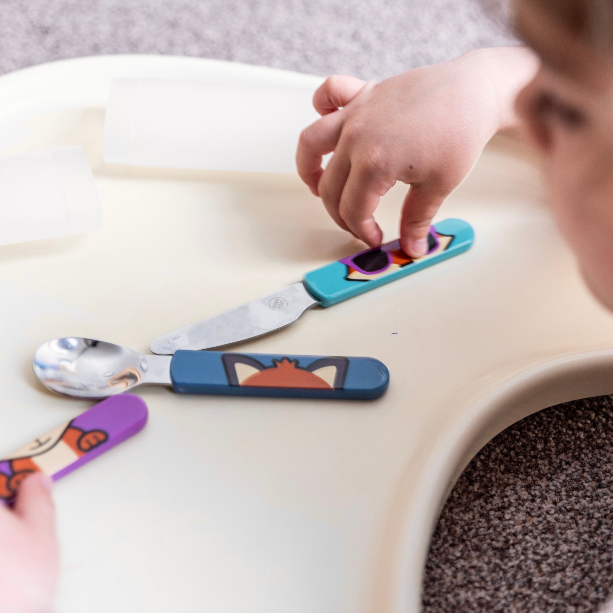 Easy Scoop Toddler Cutlery with Travel Case, Felicity Fox
