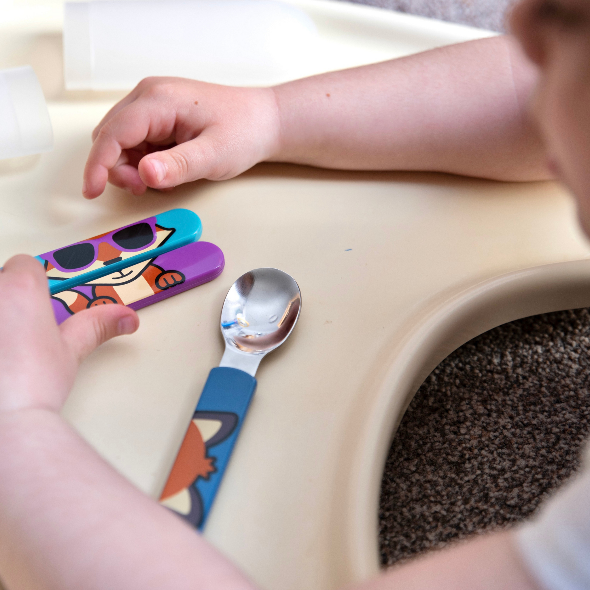 Easy Scoop Toddler Cutlery with Travel Case, Felicity Fox