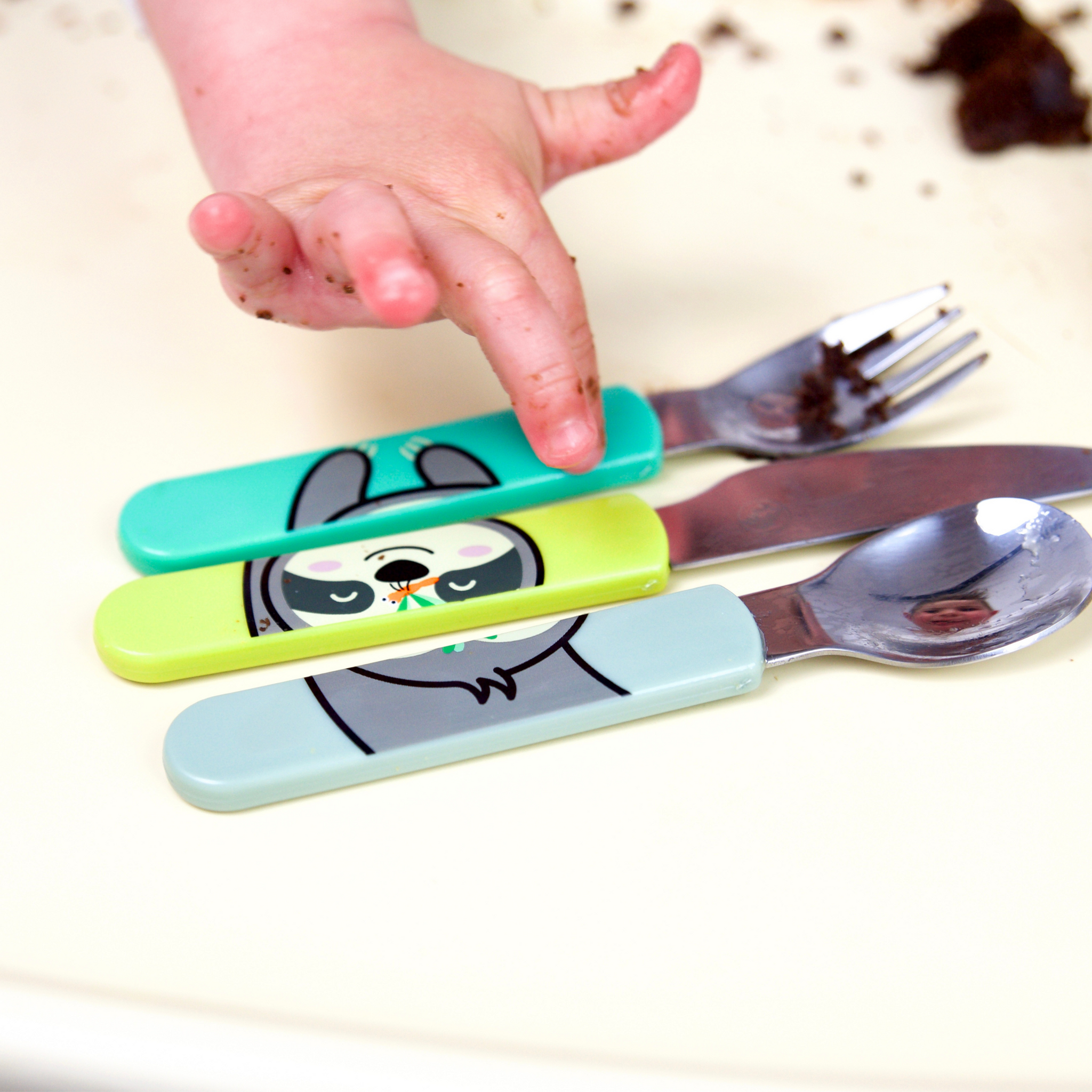 Easy Scoop Toddler Cutlery with Travel Case, Stanley Sloth