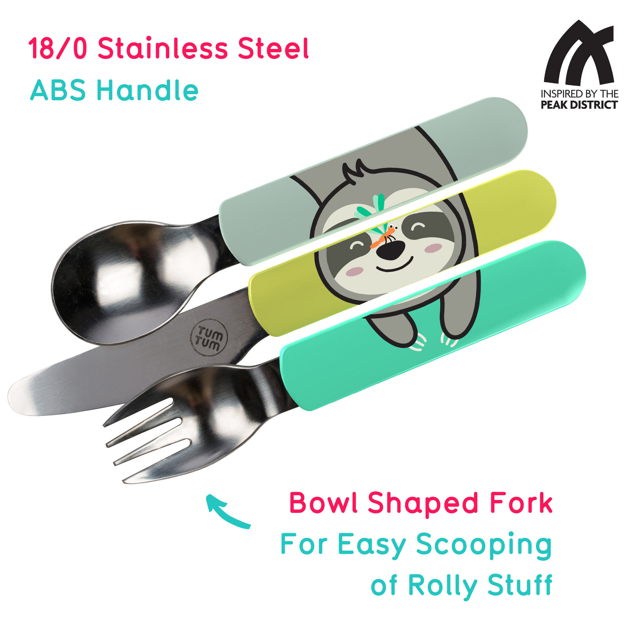 Easy Scoop Toddler Cutlery with Travel Case, Stanley Sloth