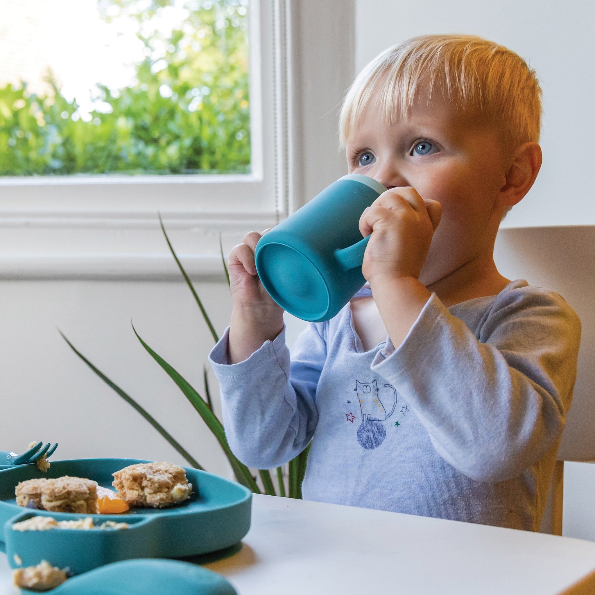 3 Way Trainer Cup (Free Flow), Blue, 180ml