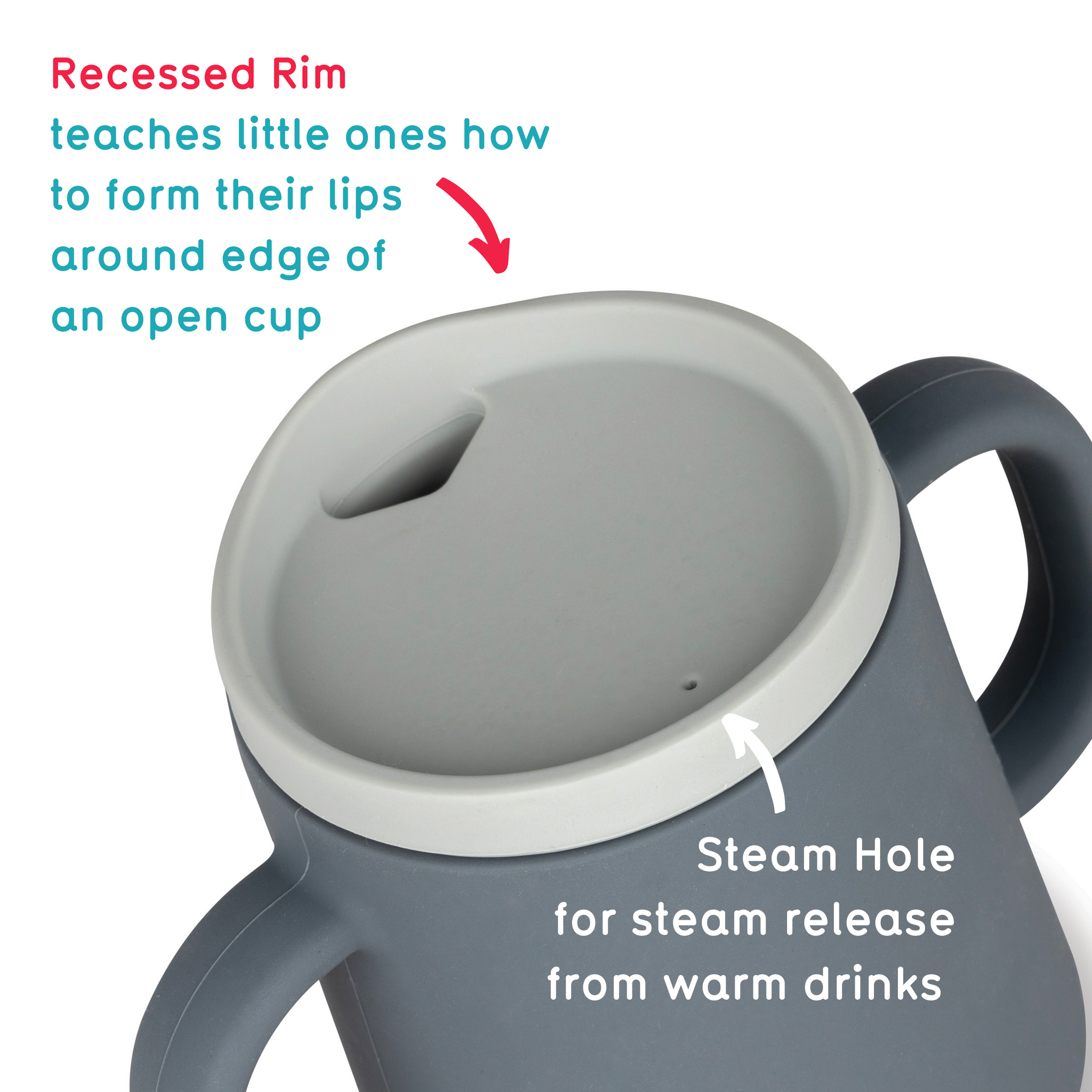 3 Way Trainer Cup, Free Flow, Grey, 180ml