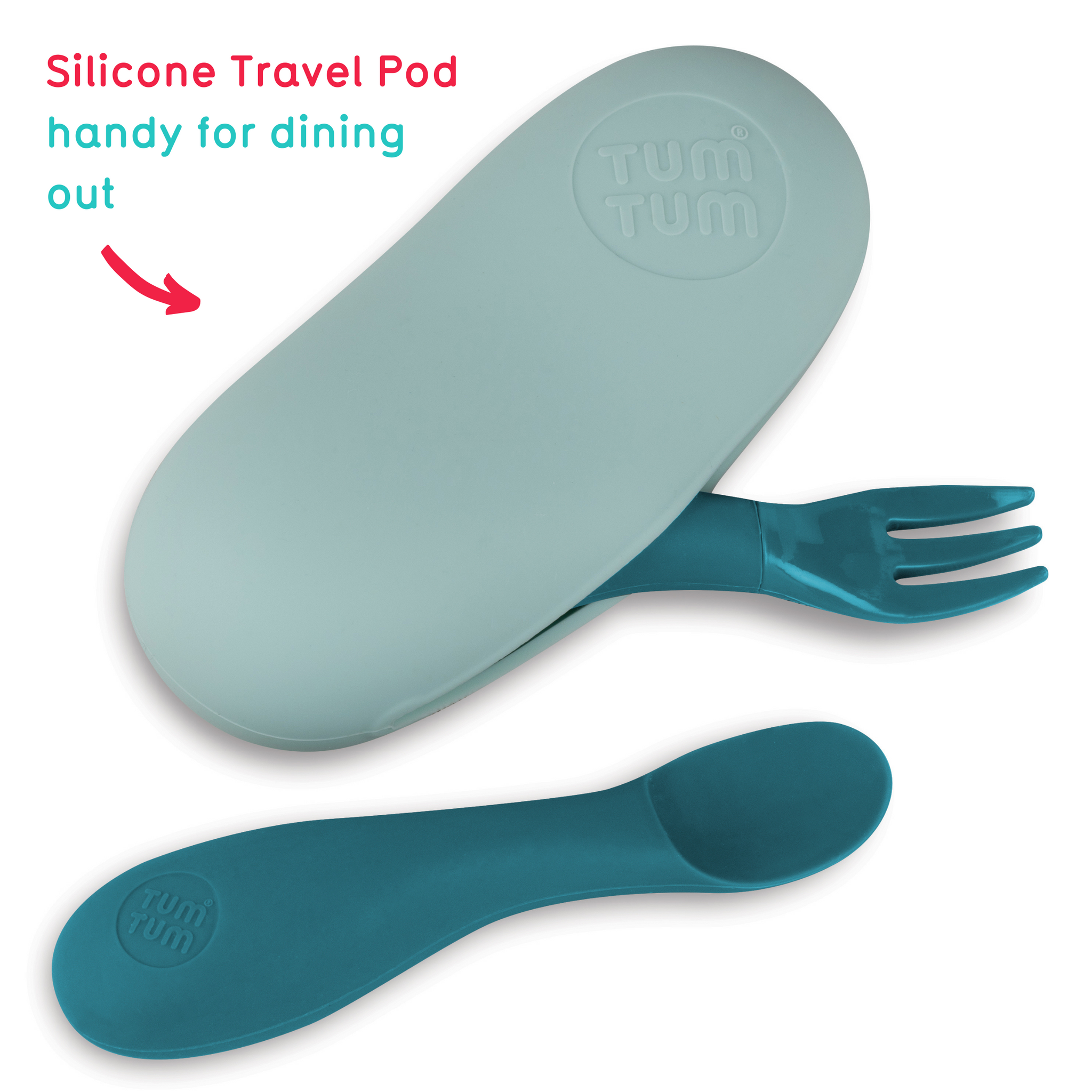 Baby Cutlery Set with Travel Case, Blue