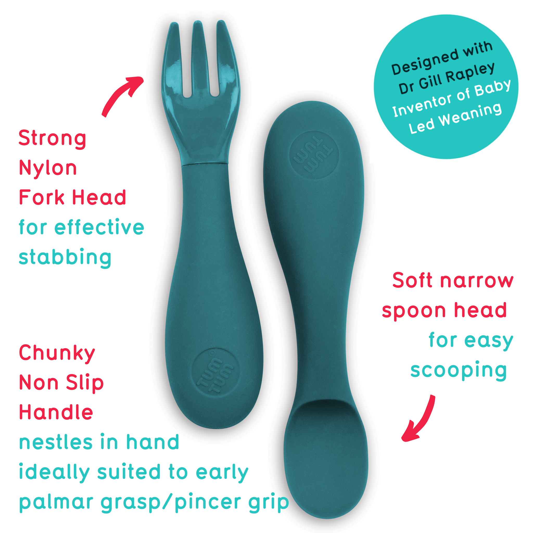 Baby Cutlery Set with Travel Case, Blue