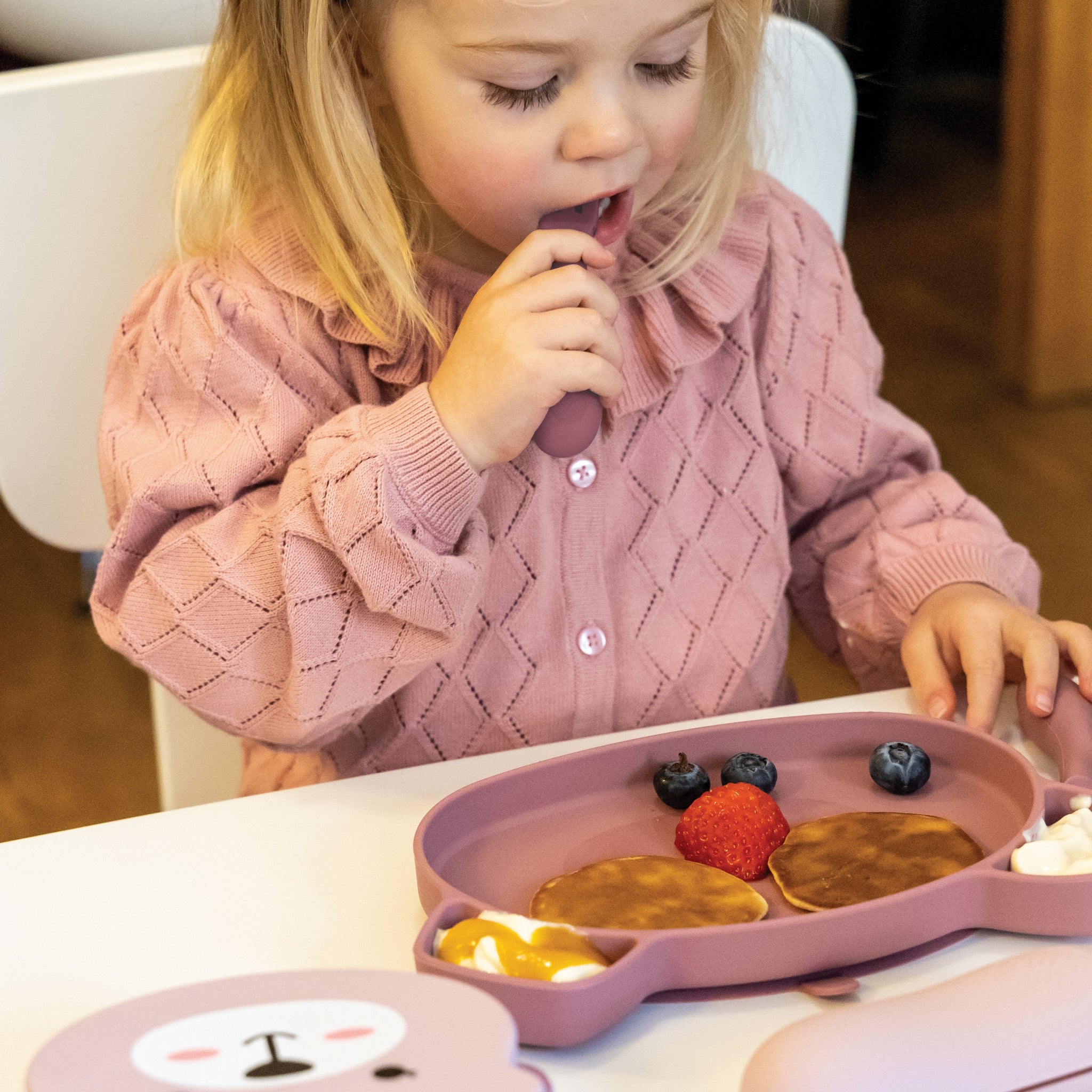 Baby Cutlery Set with Travel Case, Pink