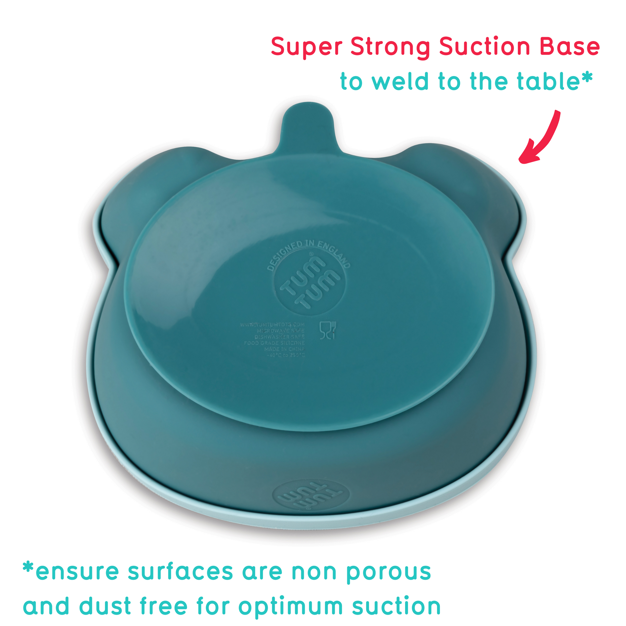 Baby Suction Bowl & Spoon Set, Blue