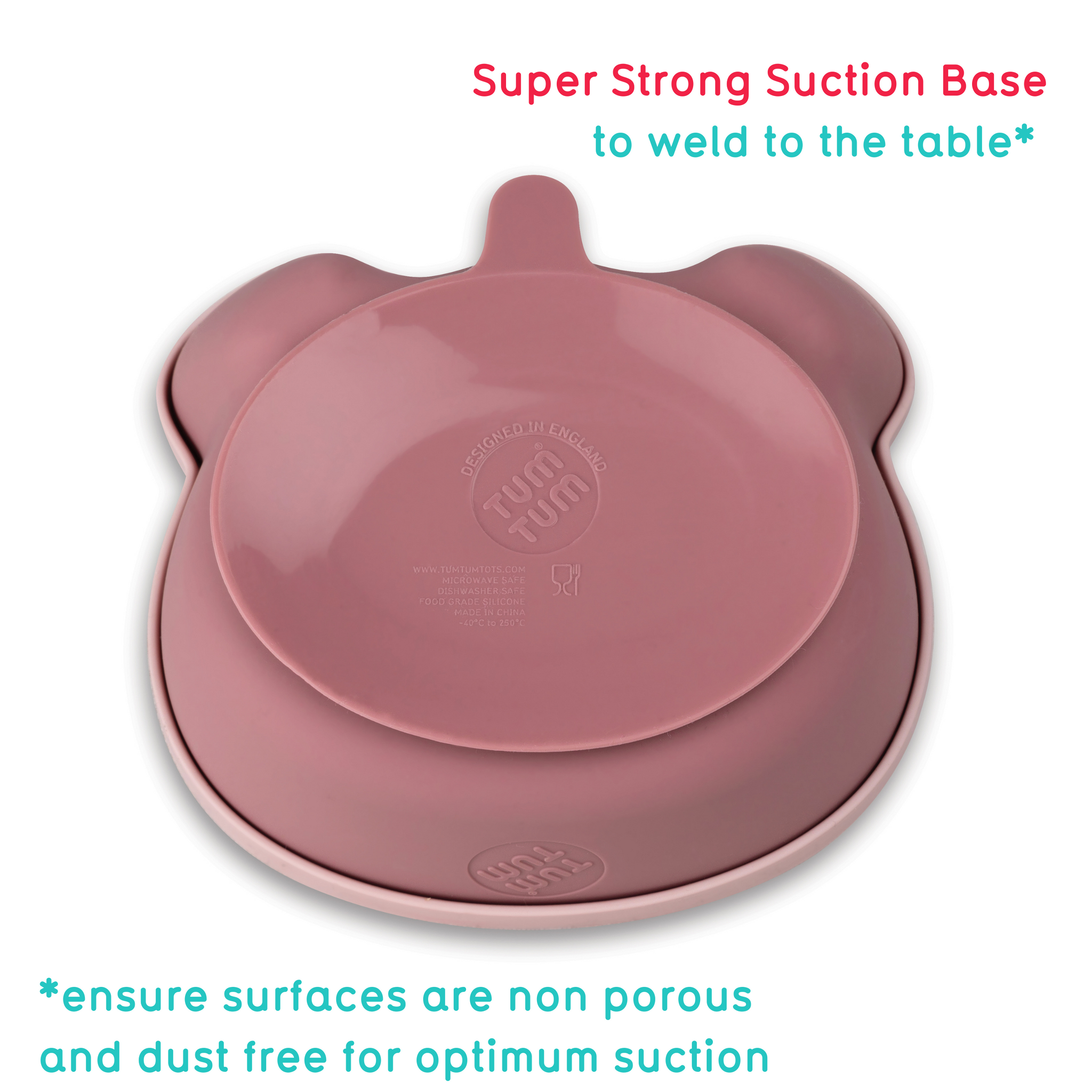 Baby Suction Bowl & Spoon Set, Pink
