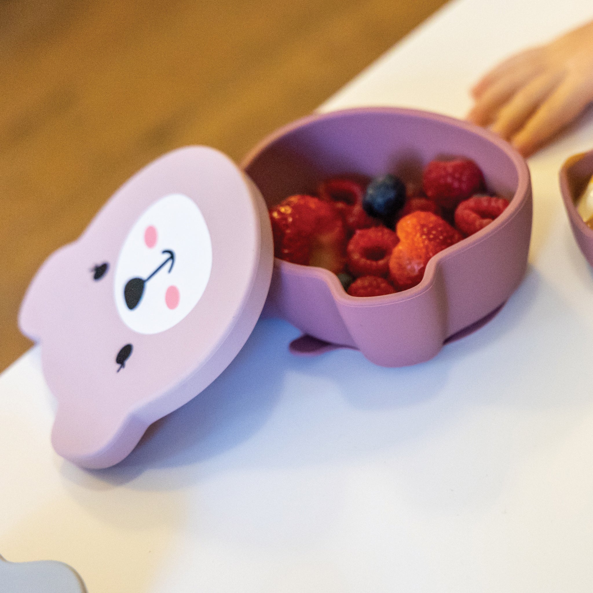 Baby Suction Bowl & Spoon Set, Pink