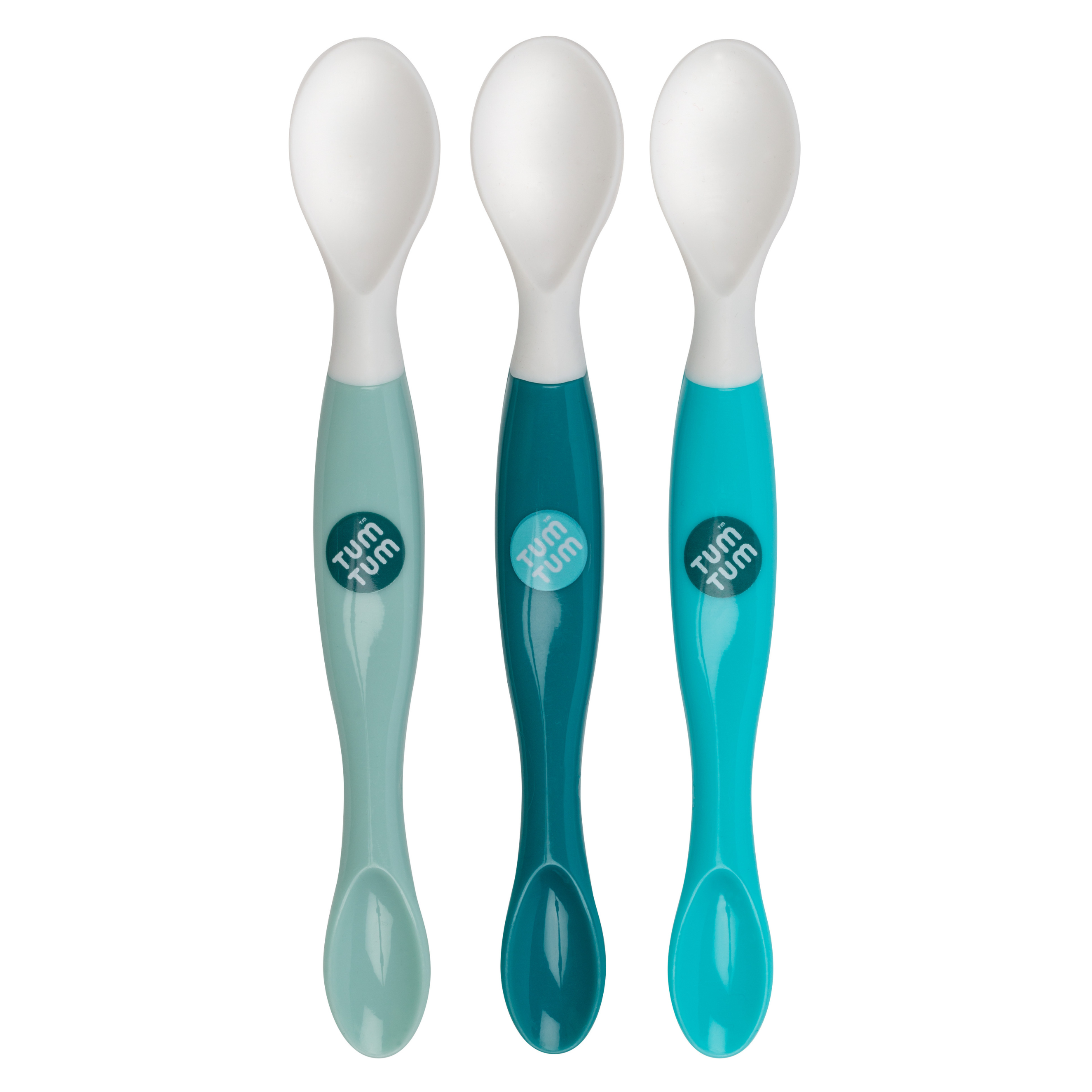 DONGTAI 6Pcs Silicone Baby Spoons First Stage LED Weaning Spoons Soft