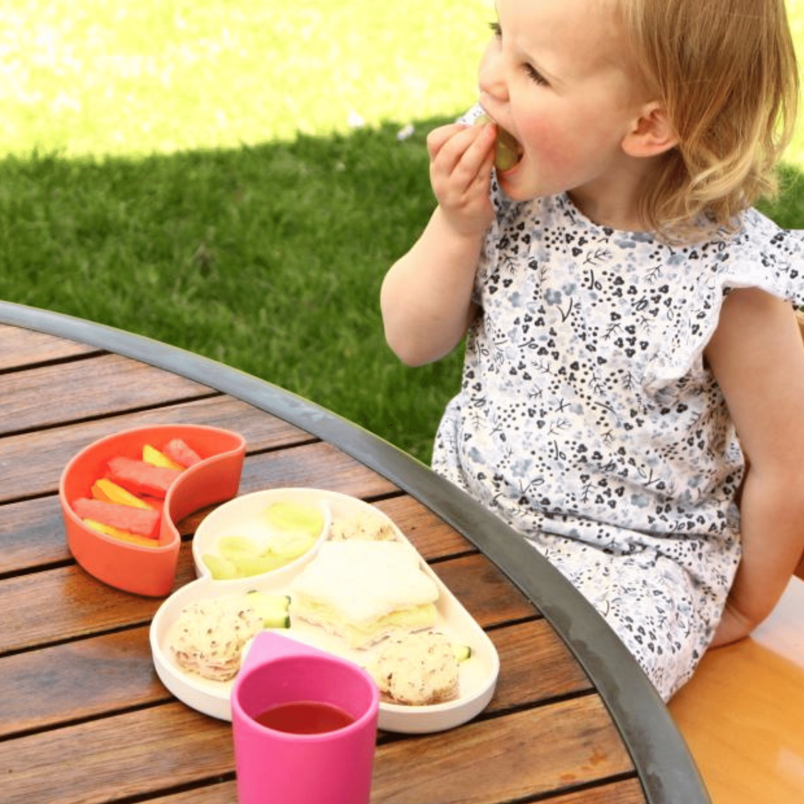 Cloud Bamboo Kids Dinner Set Bamboo Toddler Plates Bowls TUM