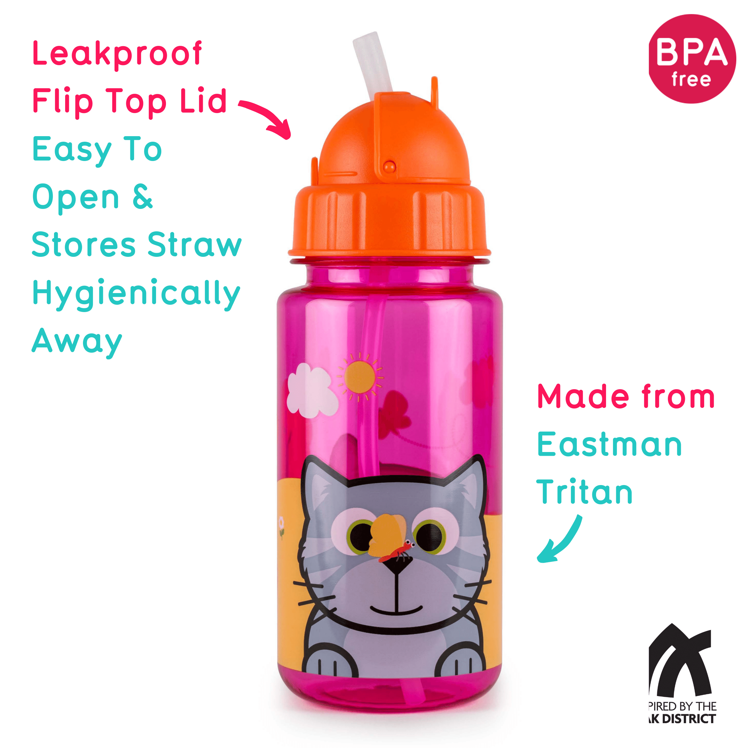 Flip top water bottles