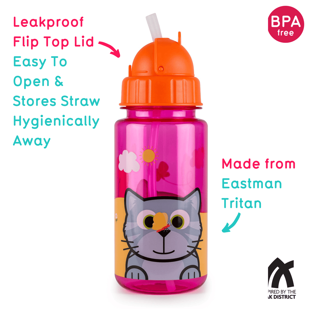 Flip top water bottles