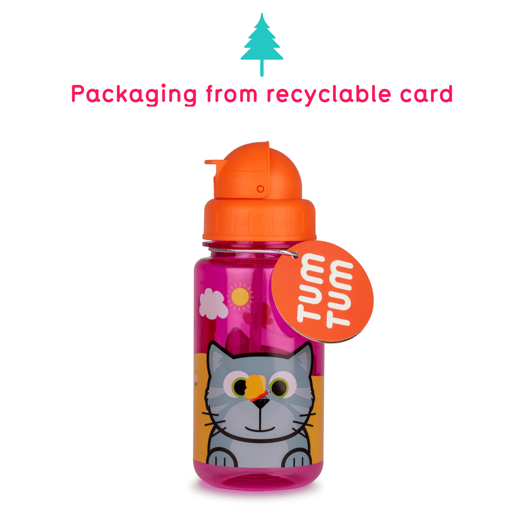 Cat design drinking bottle
