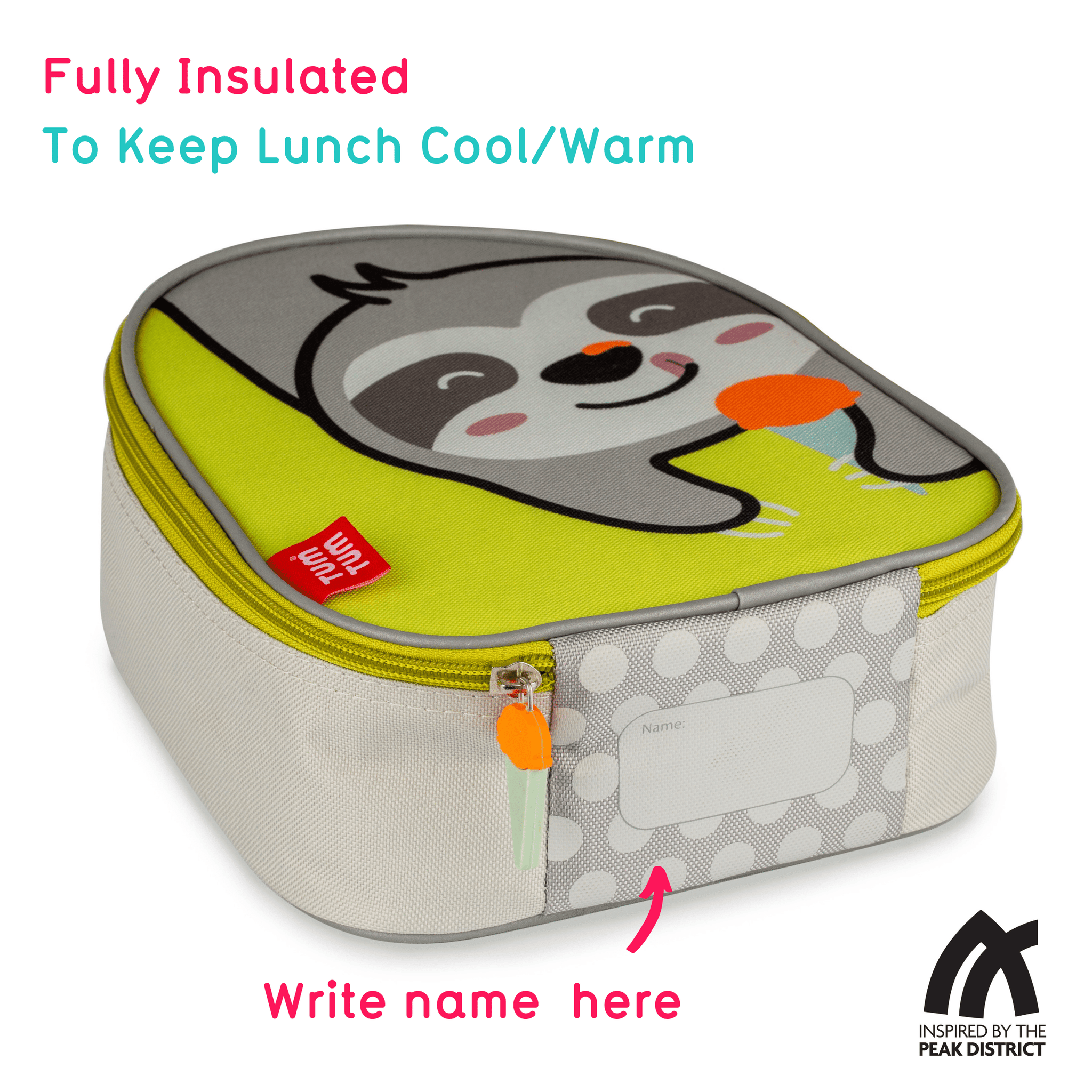 Insulated lunch bag, sloth