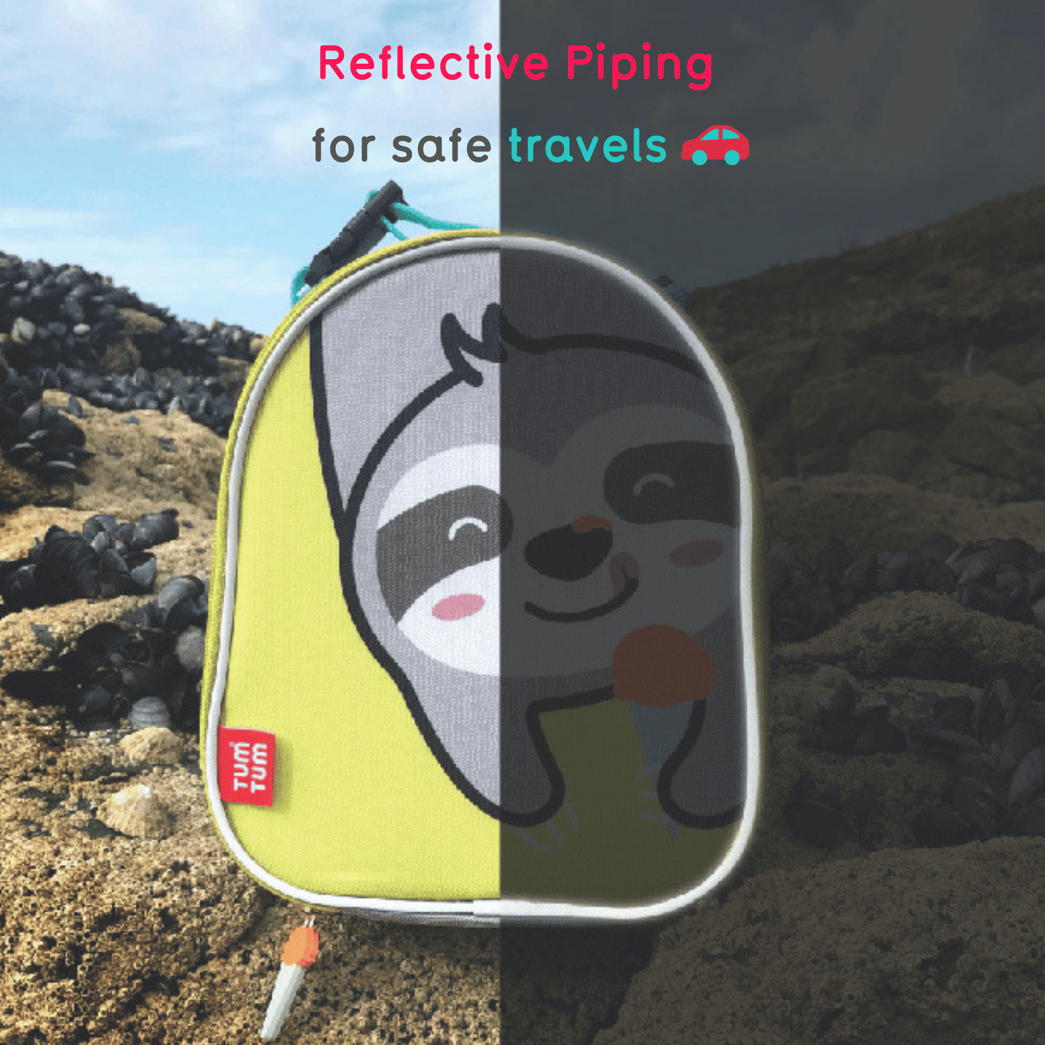 Reflective kids lunch bag