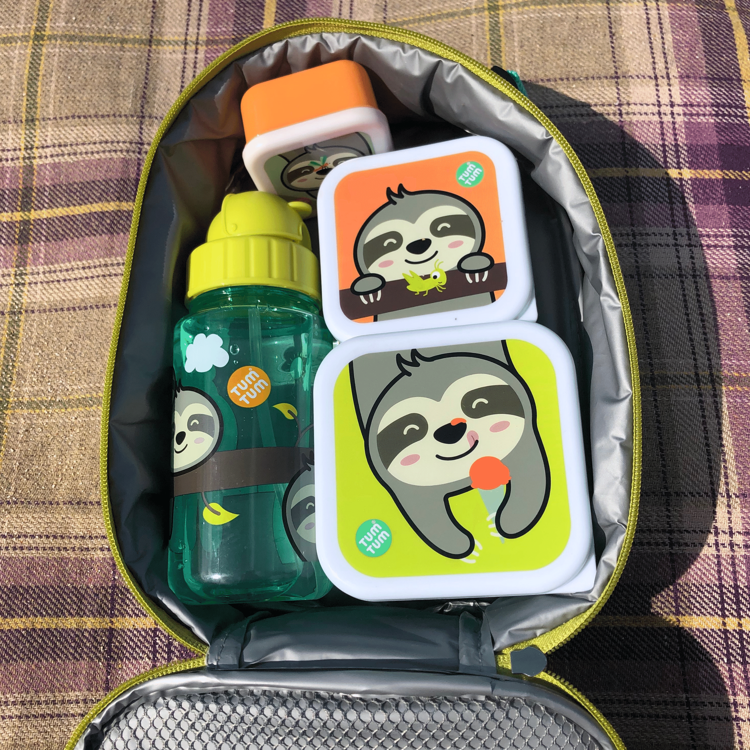 Kids Insulated Lunch Bag Sloth Design Reflective Kids Lunch Bag