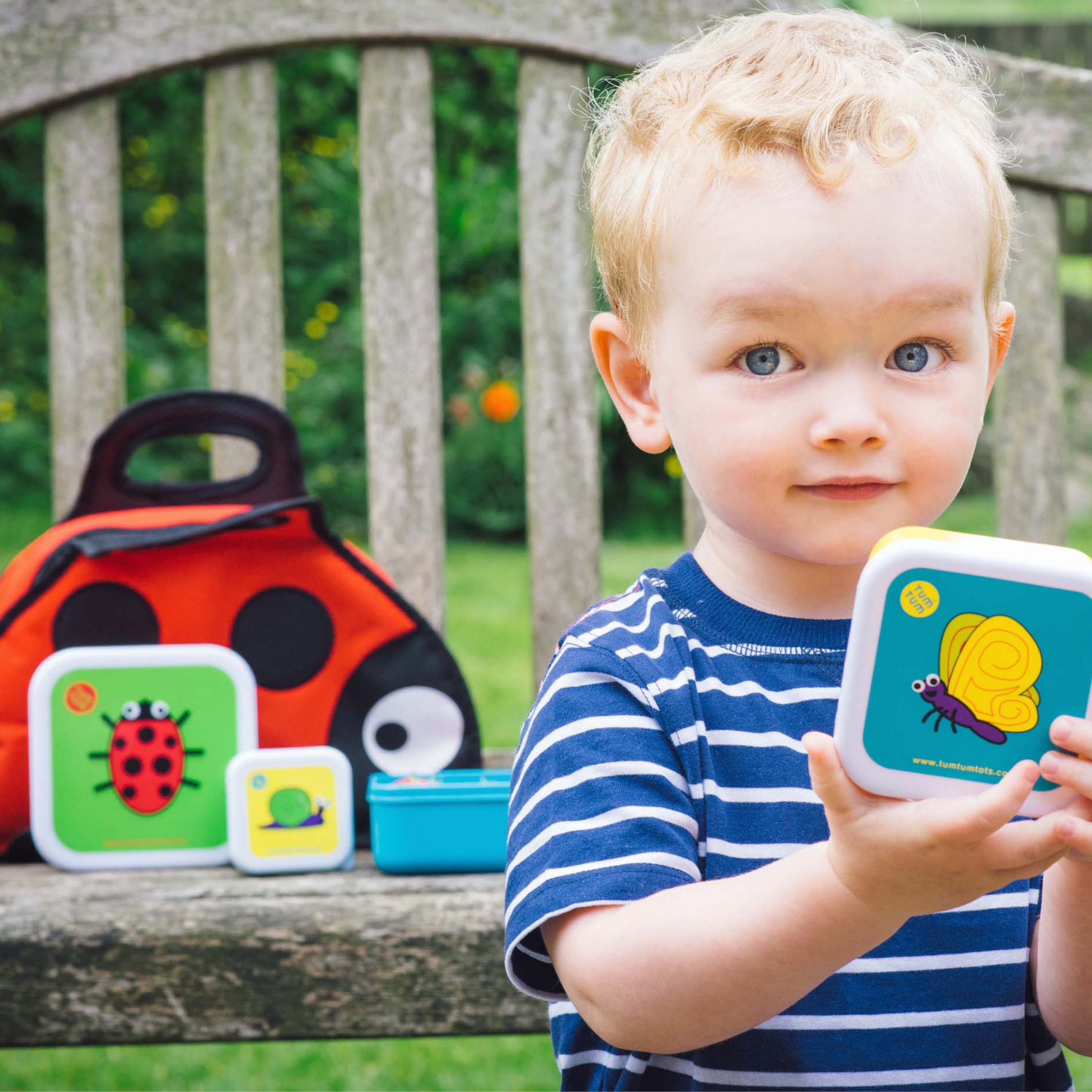 Set of 4 Nesting Snack Pots for Kids, Bugs