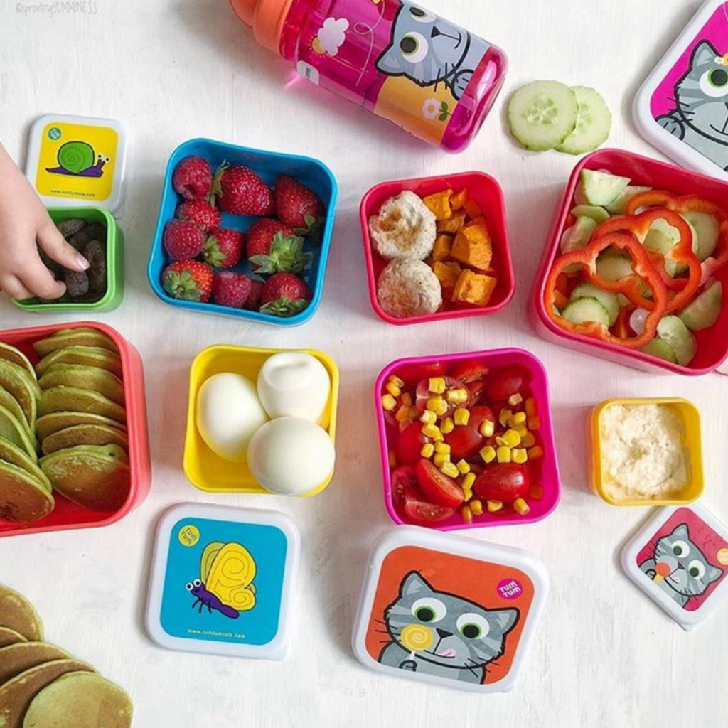Childrens lunch boxes in cat design